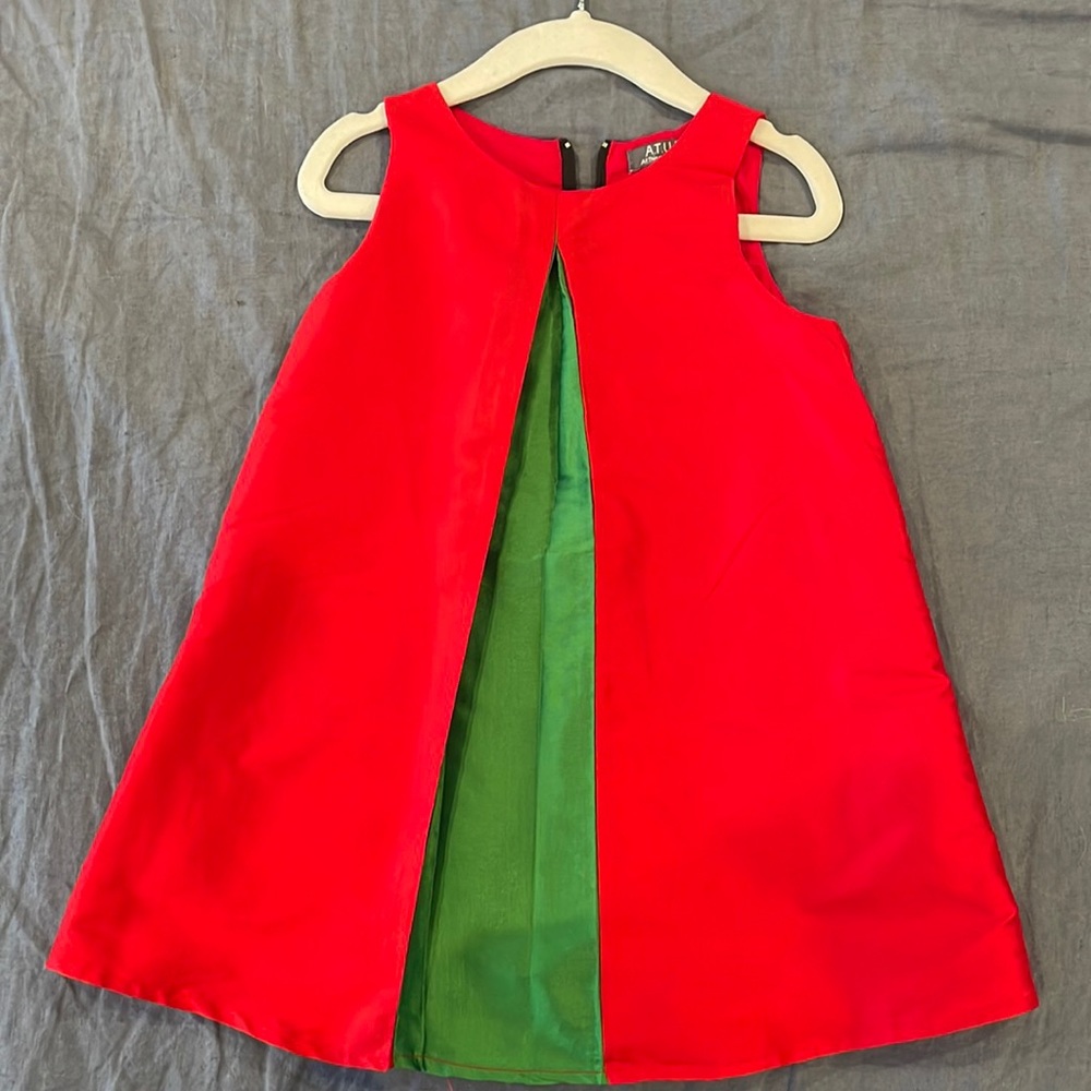 ATUN toddler red and green dress